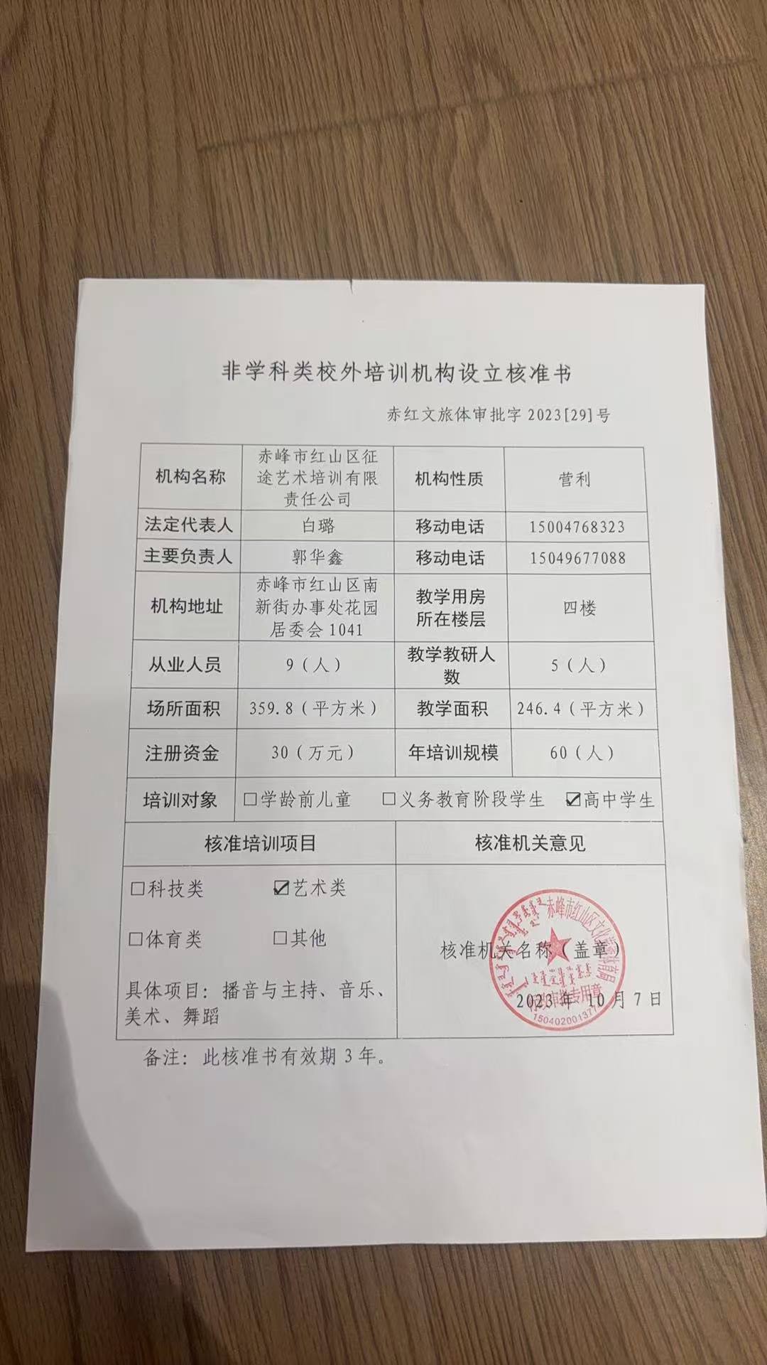 办学许可证