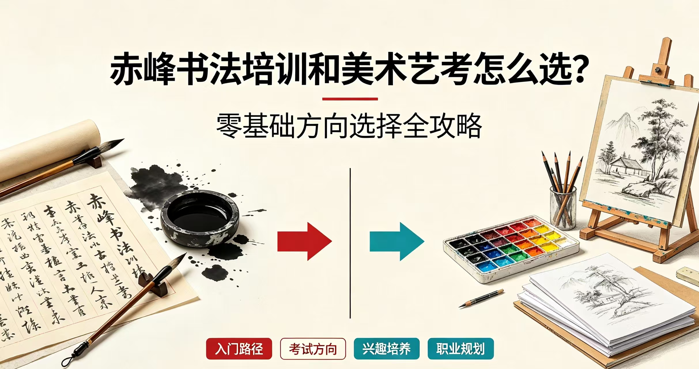 赤峰书法培训和美术艺考怎么选？零基础方向选择全攻略