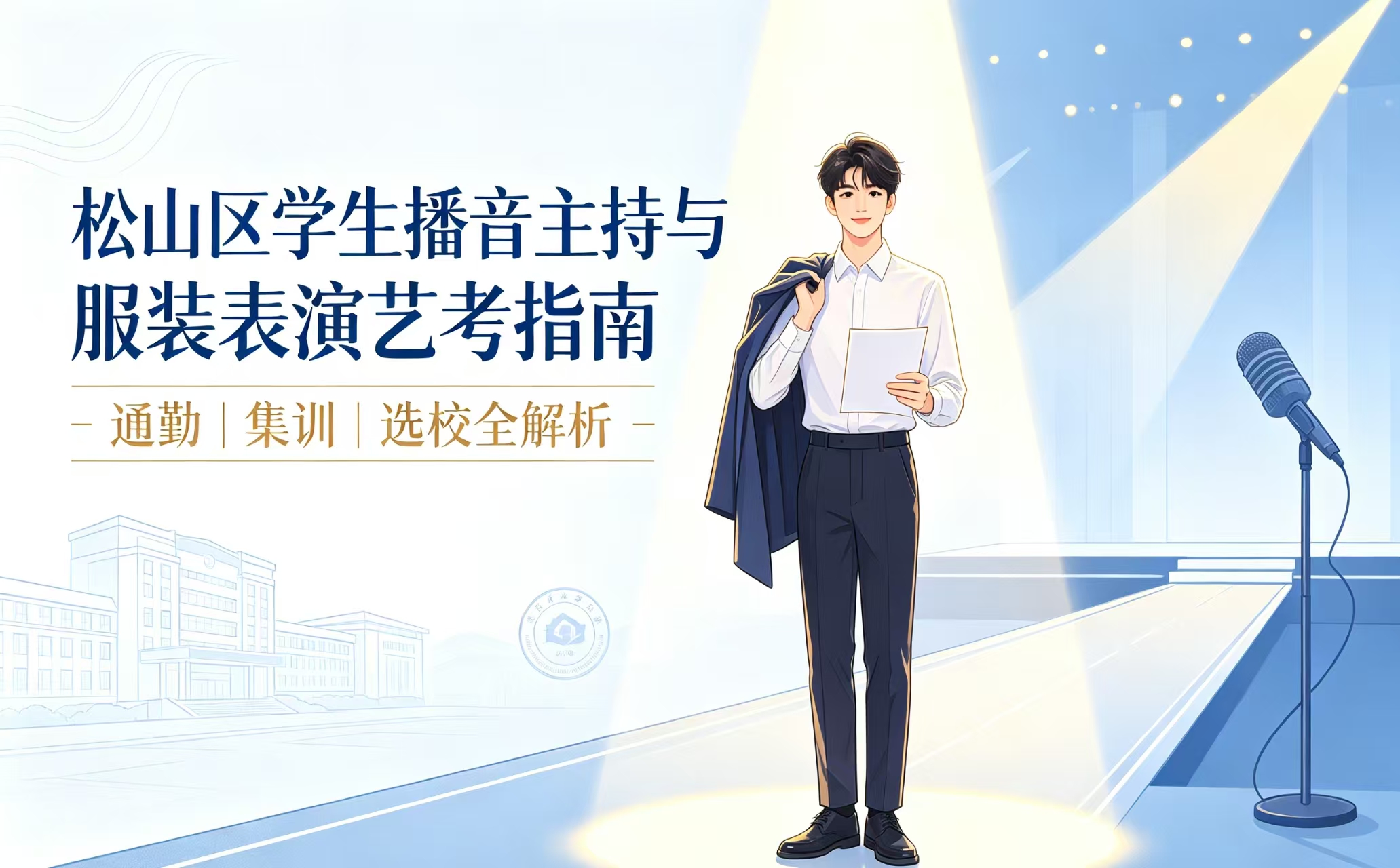 松山区学生学播音主持、服装表演艺考：通勤、集训、选校全指南